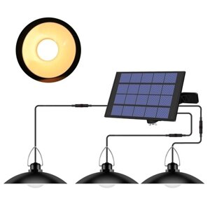 Подвесные светильники на солнечной энергии с регулируемой панелью Датчик освещения с автоматическим включением и выключением IP65 Водостойкий подвесной светильник для наружного / внутреннего садового двора