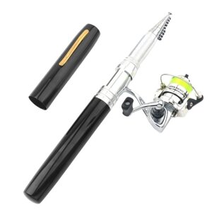 Портативная удочка в форме ручки, телескопическая удочка из алюминиевого сплава + металлическая рыболовная катушка, спиннинговая катушка