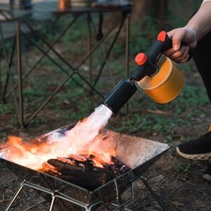 Портативный портативный газовый фонарь высокой мощности для кемпинга, горелки для сжигания древесного угля, инструмент для пикника, барбекю, приготовления пищи, огнемет