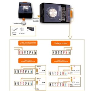 Портативный Высокая Точность 0-5 В 0-10 В 4-20 мА Генератор Сигналов Карманный Регулируемый Напряжение Ток Имитатор Калибратор