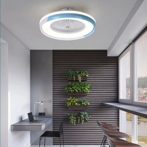 Потолочный вентилятор с подсветкой LED Light Stepless Затемнение Регулируемая скорость ветра Пульт дистанционного управления без батареи Современный светодиодный потолочный светильник для спальни, гостиной, столовой