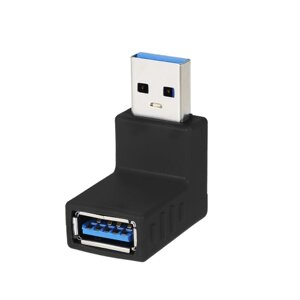 Правый угол USB3.0 AM до AF L Преобразователь формы конвертера USB 3.0 A Мужской на женский 90 градусов Угол Plug Up