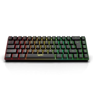 Проводная мини-игровая клавиатура HXSJ V200 K68 RGB Streamer Бесконфликтная мембранная клавиатура с 19 клавишами, но механическое ощущение для игры/офиса