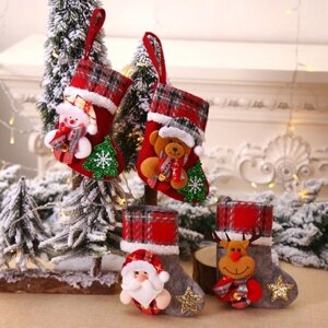 Рождественские носки для кукол Подарочный пакет (маленький размер)