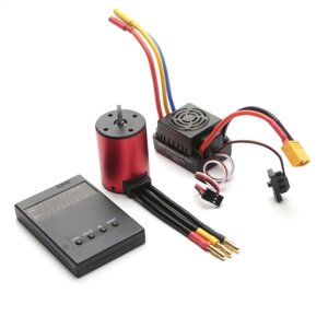 S3650 4300KV Бесколлекторный двигатель 60A Бесколлекторный ESC XT60 Plug Замена карты программирования для автомобиля Tamiya 1/8/1/10