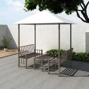 Садовый павильон со столом и скамьями 2,5 x 1,5 x 2,4 м