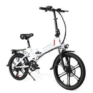 Samebike 20LVXD30-II Ebike 20-дюймовый бесщеточный мотор-редуктор мощностью 350 Вт, складной электрический велосипед, максимальная дальность действия 80 км, с перезаряжаемым держателем телефона, задняя стойка