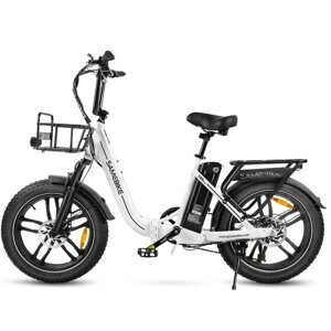 Samebike C05 PRO Складной электровелосипед, толстые шины 20*4 дюйма, двигатель 500 Вт, аккумулятор 36 В 13 А·ч, максимальный запас хода 70 км, механические дисковые тормоза, максимальная нагрузка 150 кг, Shimano, 7