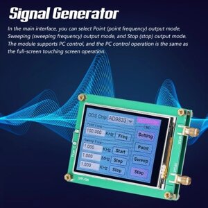 Сенсорный экран Модуль DDS Генератор сигналов 10-битный ЦАП Синусоидальная прямоугольная волна Треугольная волна Модуль генератора сигналов