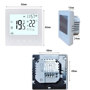 Смарт-термостат Tuya WiFi 16A Цифровой программируемый ЖК-дисплей Контроллер температуры подогрева пола Цифровой интеллектуальный настенный термостат для электрического отопления