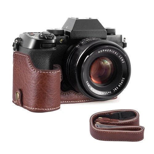 Сменный чехол для камеры Fuji XS10, нижняя часть корпуса камеры, чехол из искусственной кожи, нижняя часть для камеры с отверстием для плечевого ремня и дизайном рукоятки, защитный чехол для камеры