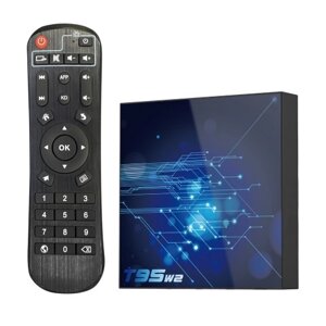 T95W2 Android 11.0 Smart TV Box Amlogic S905W2 Четырехъядерный процессор Cortex-A53 UHD 4K Медиаплеер 2,4G/5G Двухдиапазонный Wi-Fi AV1 VP9 Декодирование H. 265 с пультом дистанционного управления