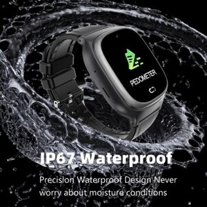 TD-45 2G Kids Smart Phone Watch Children SmartWatch SOS Call Voice Chat IP67 Водонепроницаемый со слотом для Nano SIM-карты LBS Местоположение Камера Часы Силиконовый ремешок Девочки Мальчики Игрушки Подарки