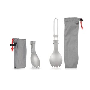 TOMSHOO Titanium Folding Spork Outdoor Camping Hiking Backpacking Dinner Spork Ut посуда Посуда