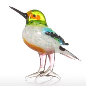 Tooarts Tiny Bird Gift Glass Ornament Фигурка для животных Handblown Home Decor