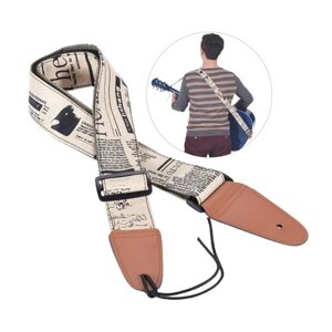 Удобный регулируемый плечевой ремень гитары Синтетическая кожа Концы для акустической Folk Классический электрогитары Bass