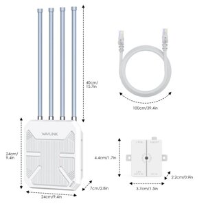 Уличный маршрутизатор AX3000M двухдиапазонный уличный маршрутизатор WiFi 6 с сеткой, водонепроницаемый, 573 Мбит/с, 2,4 ГГц, 2402 Мбит/с, 5 ГГц, портативный дорожный маршрутизатор