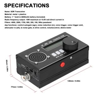 USDR uSDX 8-полосный SDR всережимный высокочастотный SSB QRP трансивер с индикатором мощности и КСВ