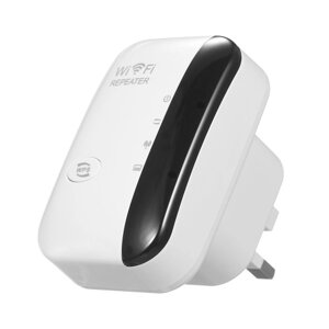 Усилитель сигнала Wi-Fi 300 м Беспроводной повторитель Wi-Fi Расширитель диапазона Wi-Fi с 2 внутренними антеннами для домашнего офиса Белая розетка для Великобритании