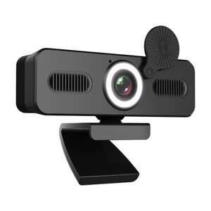 Веб-камера HD 1080P Компьютерная веб-камера с микрофоном Веб-камера USB для ПК Широкий угол обзора 120 градусов с заполняющей подсветкой Бесплатный диск для записи Звонки Конференц-связь Игры Совместимость с Windows