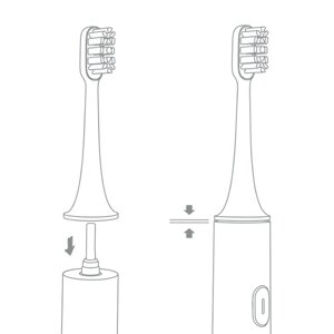 Xiaomi Mijia Чувствительная сменная насадка для зубной щетки 3 количества для Xiaomi Mijia T1300 / T500 Звуковая электрическая зубная щетка