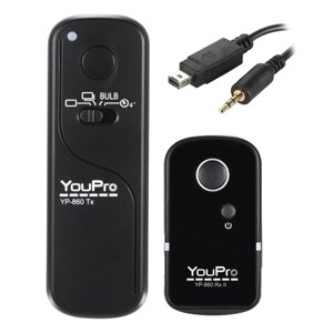 YouPro YP-860 DC2 2.4G беспроводной пульт дистанционного управления затвора релиза передатчик приемник 16 каналов для Nikon D5000 D750 D7100 D7200 D7000 D600 D610 D5500 D3300 D3200 D3100 D5300 D5200 D5300 DSLR камеры