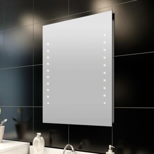 Зеркало для ванной 60 x 80 см (Д х В) со светодиодами