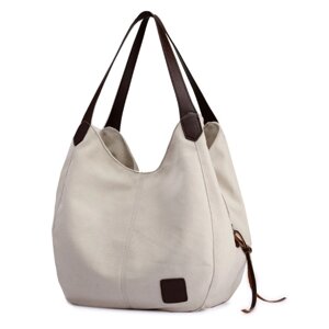 Женская холщовая сумка через плечо Сумка с несколькими карманами Винтажные сумки Hobo Bags