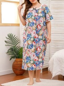 Женское платье для отдыха, винтажное платье большого размера, свободные ночные рубашки, пижама для отдыха