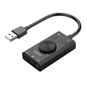 Звуковая карта SC2 USB Внешние наушники Настольный ПК Ноутбук Аудиоконвертер Регулируемая громкость Без драйверов Plug and Play